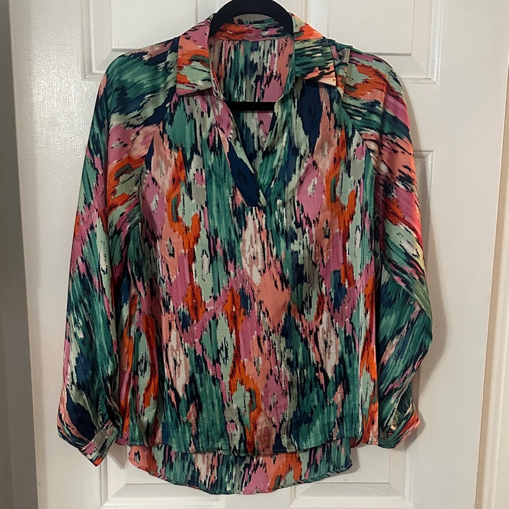 Amazon Multicolor Abstract Print Women's Top